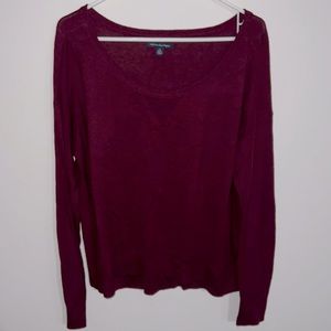 American Eagle Long Sleeve Knit Sweater Size L - Maroon - NEVER WORN